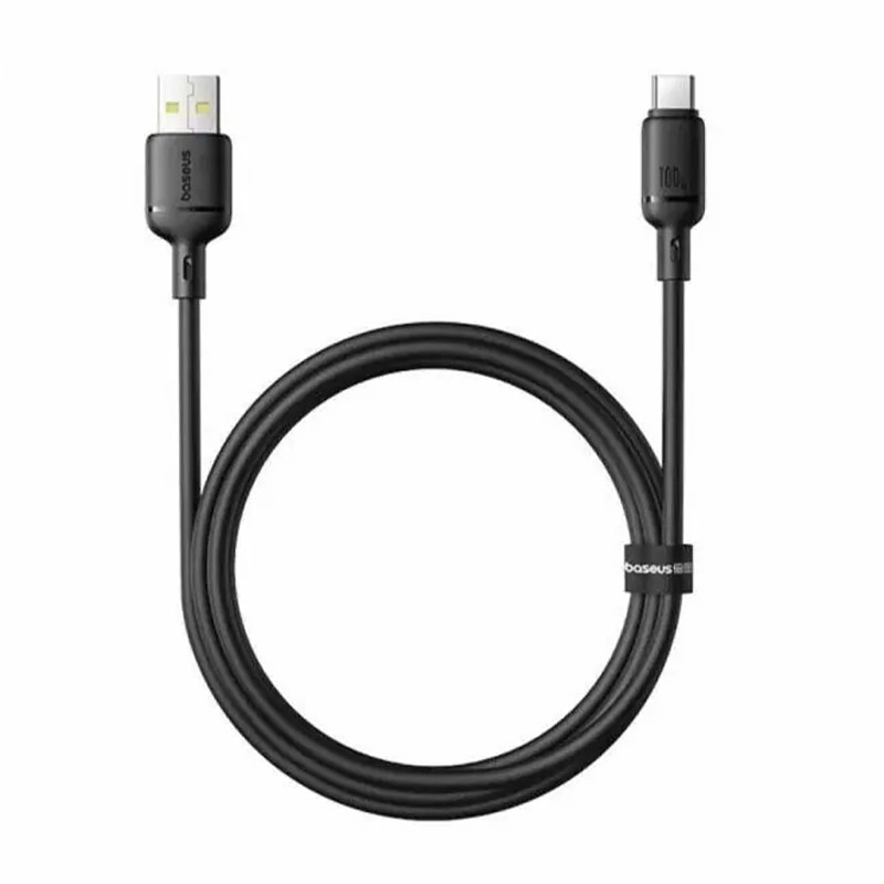کابل تبدیل USB به USB-C بیسوس مدل Silky Series 100W طول 1 متر