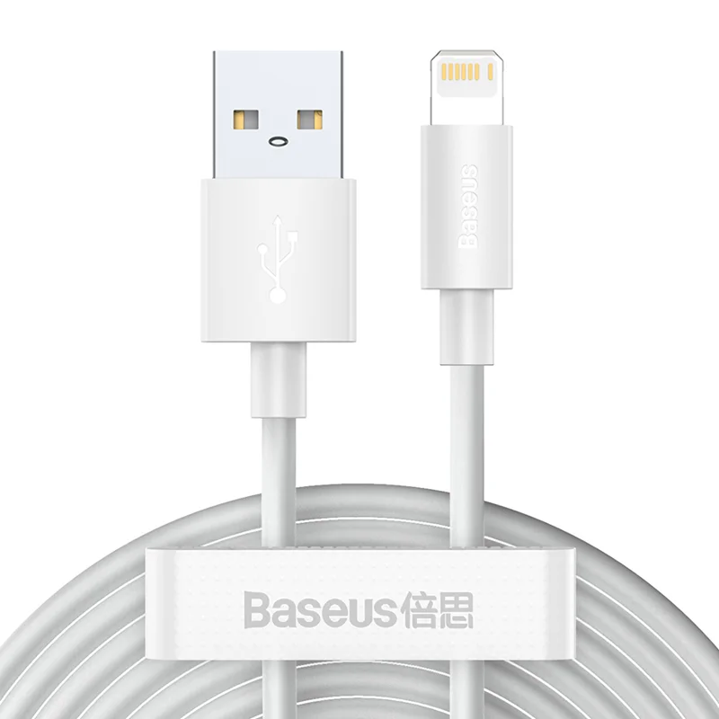 پک 2عددی کابل تبدیل USB به لایتنینگ بیسوس مدل Simple Wisdom طول 1.5 متر