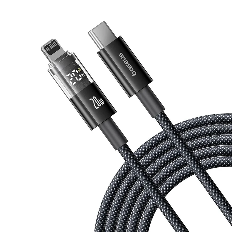 کابل تبدیل USB-C به لایتنیگ بیسوس مدل Display 2 Fast Charging طول 2 متر