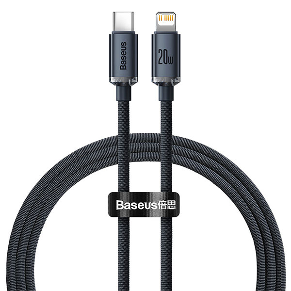 کابل USB-C به لایتنینگ بیسوس مدل Crystal Shine طول 1.2 متر