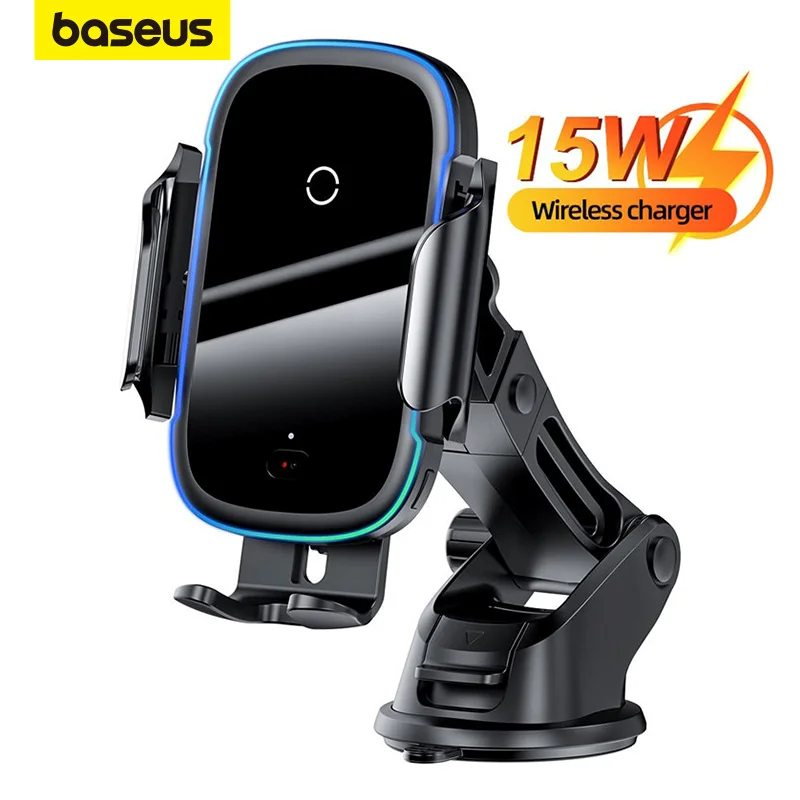 پایه نگهدارنده و شارژر بی سیم گوشی موبایل بیسوس مدل WXHW03-01