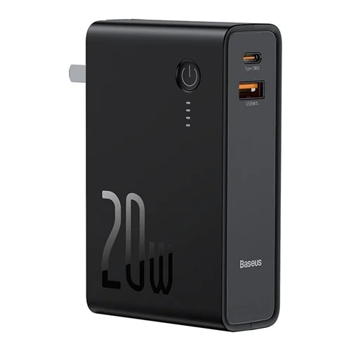 شارژر دیواری 20 وات و پاوربانک 10000 بیسوس مدل Power Station 2